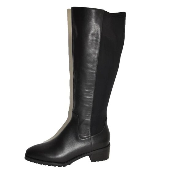 New! Blondo Starling Waterproof Boot Black Leather Size 8 DD503 5050 Stretch - Picture 3 of 7